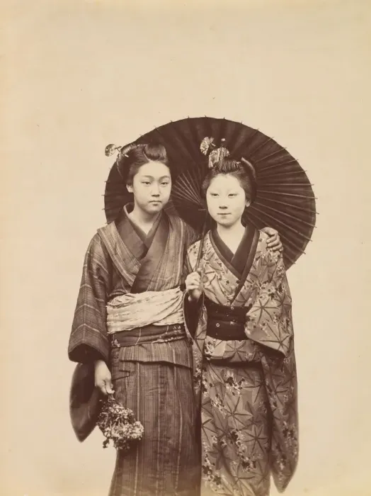Framed Print : Geisha Girls, ca. 1880. Creator: Unknown Framed Print : Geisha Girls, ca. 1880. Creator: Unknown