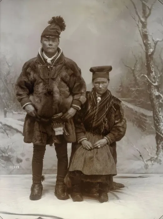 Framed Print : Gellivar patches in spring costume. Jan Eriksson Pitsa with fiancee, 1910. Creator: Borg Mesch. Gellivar patches in spring costume. Jan Eriksson Pitsa with fiancee, 1910. Creator: Borg Mesch Framed Print : Gellivar patches in spring costume. Jan Eriksson Pitsa with fiancee, 1910. Creator: Borg Mesch. Gellivar patches in spring costume. Jan Eriksson Pitsa with fiancee, 1910. Creator: Borg Mesch