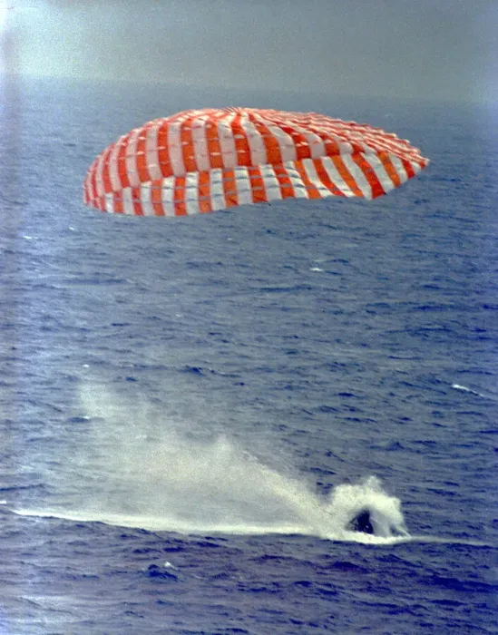 Framed Print : Gemini 9A splashdown, 1966. Creator: NASA Framed Print : Gemini 9A splashdown, 1966. Creator: NASA