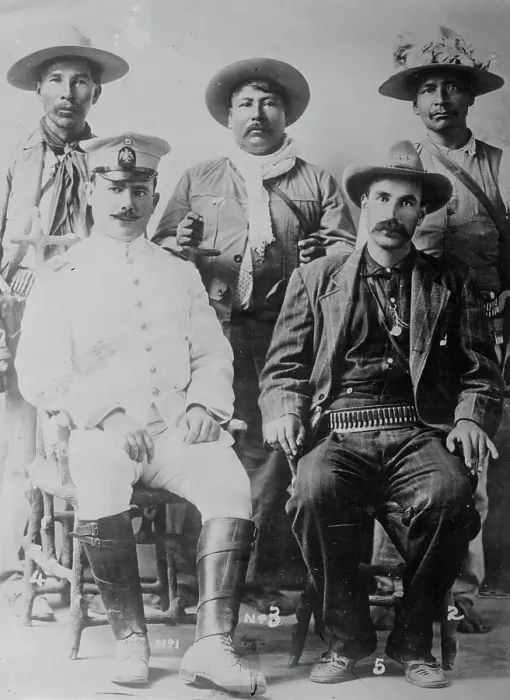 Framed Print : Gen. Alfaro Obregon & staff of Yaquis, between c1910 and c1915. Creator: Bain News Service