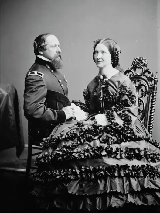 Framed Print : Gen. and Mrs. J. B. Ricketts, between 1855 and 1865. Creator: Unknown Framed Print : Gen. and Mrs. J. B. Ricketts, between 1855 and 1865. Creator: Unknown