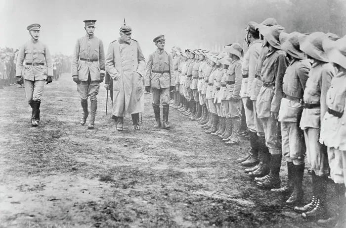 Framed Print : Gen. Von Stenglin and Boy Scouts, Berlin, between c1910 and c1915. Creator: Bain News Service Framed Print : Gen. Von Stenglin and Boy Scouts, Berlin, between c1910 and c1915. Creator: Bain News Service