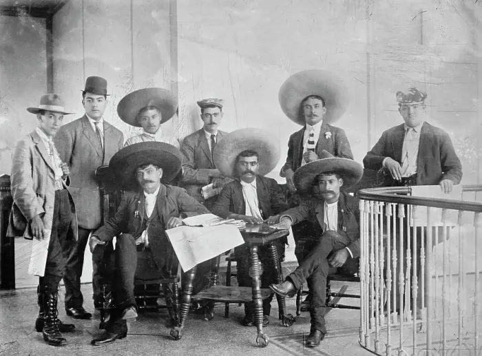 Framed Print : Gen. Zapata & staff, 1911. Creator: Bain News Service Framed Print : Gen. Zapata & staff, 1911. Creator: Bain News Service