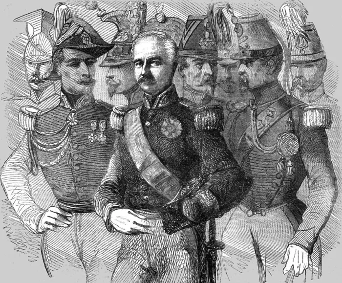 Framed Print : General Baraguay D'Hilliers, French Minister at Constantinople, and his staff 1849, 1854. Creator: Unknown Framed Print : General Baraguay D'Hilliers, French Minister at Constantinople, and his staff 1849, 1854. Creator: Unknown