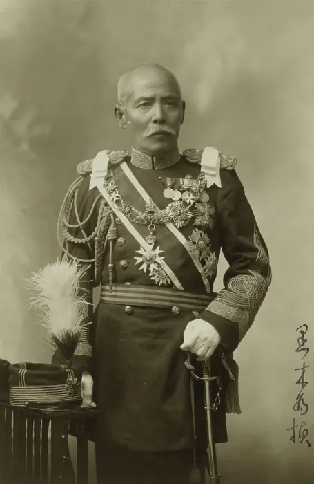 Framed Print : General Baron T. Kuroki, three-quarter length portrait, in uniform, facing front graphic / , c1907. Creator: Maruki Riyo Framed Print : General Baron T. Kuroki, three-quarter length portrait, in uniform, facing front graphic / , c1907. Creator: Maruki Riyo