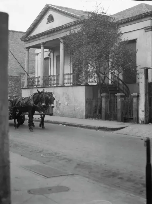Framed Print : General Beauregard's house, 1113 Chartres Street, New Orleans, between 1920 and 1926. Creator: Arnold Genthe Framed Print : General Beauregard's house, 1113 Chartres Street, New Orleans, between 1920 and 1926. Creator: Arnold Genthe