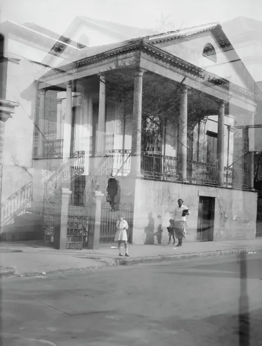 Framed Print : General Beauregard's house, 1113 Chartres Street, New Orleans, between 1920 and 1926. Creator: Arnold Genthe Framed Print : General Beauregard's house, 1113 Chartres Street, New Orleans, between 1920 and 1926. Creator: Arnold Genthe