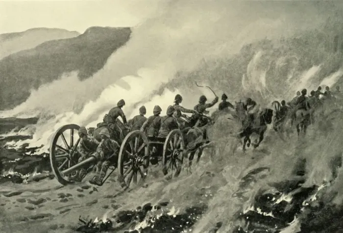 Framed Print : General Bullers Advance: Pursuing the Boers After the Fight on Helpmakaar Heights, 1901 Framed Print : General Bullers Advance: Pursuing the Boers After the Fight on Helpmakaar Heights, 1901
