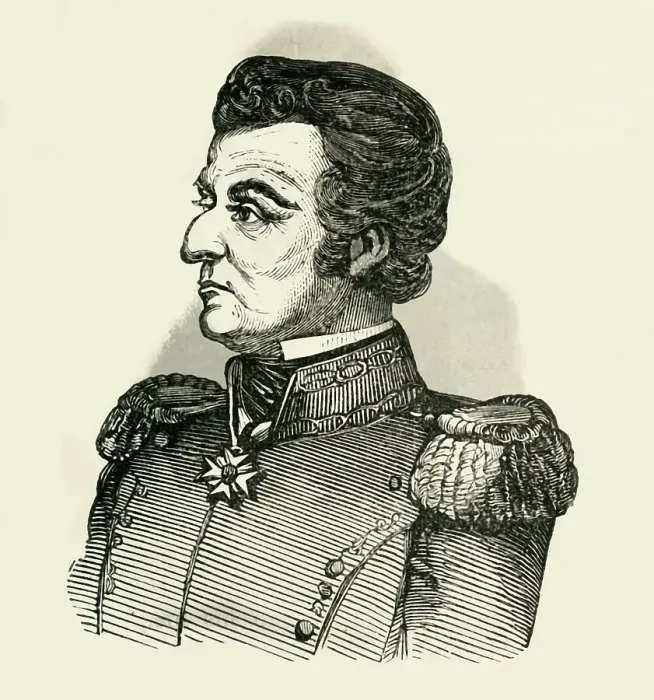 Framed Print : General Bustamente, 1849. Creator: Unknown Framed Print : General Bustamente, 1849. Creator: Unknown