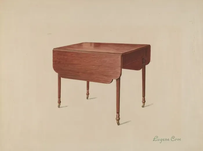 Framed Print : General Cass Table, c. 1936. Creator: Eugene Croe Framed Print : General Cass Table, c. 1936. Creator: Eugene Croe