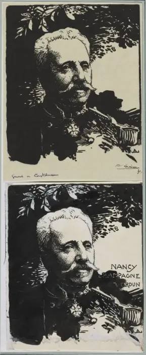 Framed Print : General de Castelneau, 1914. Creator: Auguste Louis Lepere (French, 1849-1918) Framed Print : General de Castelneau, 1914. Creator: Auguste Louis Lepere (French, 1849-1918)