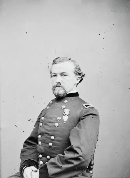Framed Print : General Charles Ewing, US Army, between 1855 and 1865. Creator: Unknown Framed Print : General Charles Ewing, US Army, between 1855 and 1865. Creator: Unknown