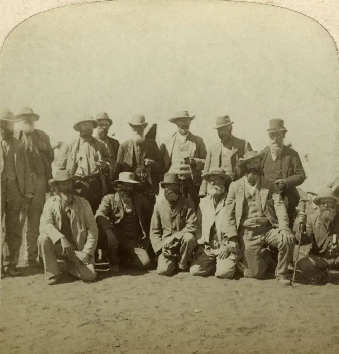 Framed Print : General Cronjes principal commanders after surrendering, South Africa, Boer War, 1900. Artist: Underwood & Underwood Framed Print : General Cronjes principal commanders after surrendering, South Africa, Boer War, 1900. Artist: Underwood & Underwood