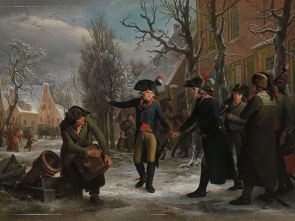 General Daendels Taking Leave of Lieutenant-Colonel Krayenhoff, 1795. Creator: Adriaan De Lelie