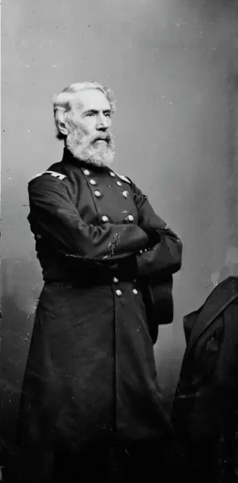 Framed Print : General Edwin Vose Sumner, US Army, between 1855 and 1865. Creator: Unknown Framed Print : General Edwin Vose Sumner, US Army, between 1855 and 1865. Creator: Unknown