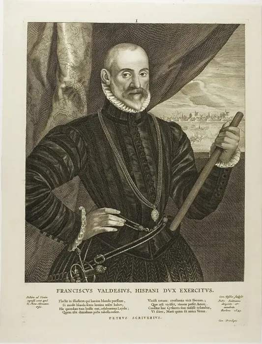 Framed Print : General Francisco Valdes, n.d. Creator: Cornelis de Visscher Framed Print : General Francisco Valdes, n.d. Creator: Cornelis de Visscher