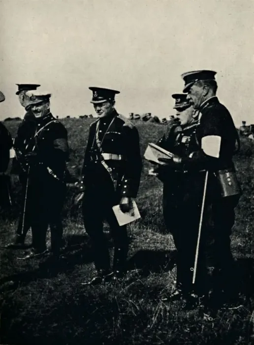Framed Print : With General French at Army Manoeuvres, 1912, (1945). Creator: Unknown Framed Print : With General French at Army Manoeuvres, 1912, (1945). Creator: Unknown