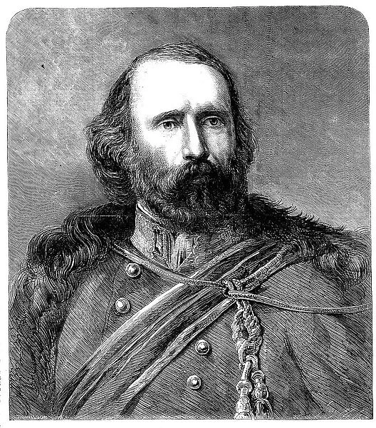 General Garibaldi - from a portrait by Orsani, 1860. Creator: Smyth