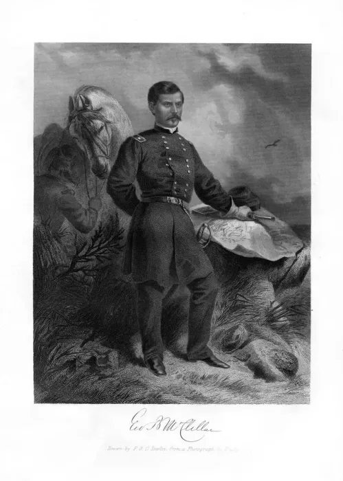 Framed Print : General GB McClellan, American Civil War major general, 1862-1867. Artist: Felix Octavius Carr Darley Framed Print : General GB McClellan, American Civil War major general, 1862-1867. Artist: Felix Octavius Carr Darley