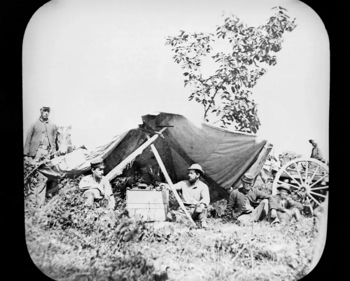Framed Print : One of General Grants Union Field Telegraph stations during the American Civil War, 1861-1865 Framed Print : One of General Grants Union Field Telegraph stations during the American Civil War, 1861-1865