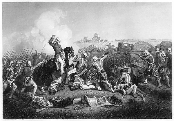 General Havelocks attack on Nana Sahib at Futtypore, 1857, (c1860)