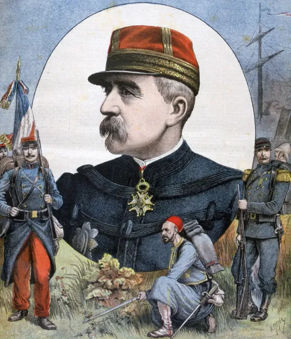Framed Print : General Jacques Duchesne, commander of the French expeditionary force to Madagascar, 1894. Artist: Henri Meyer Framed Print : General Jacques Duchesne, commander of the French expeditionary force to Madagascar, 1894. Artist: Henri Meyer
