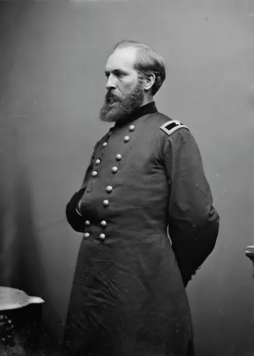Framed Print : General James Garfield, US Army, between 1855 and 1865. Creator: Unknown Framed Print : General James Garfield, US Army, between 1855 and 1865. Creator: Unknown