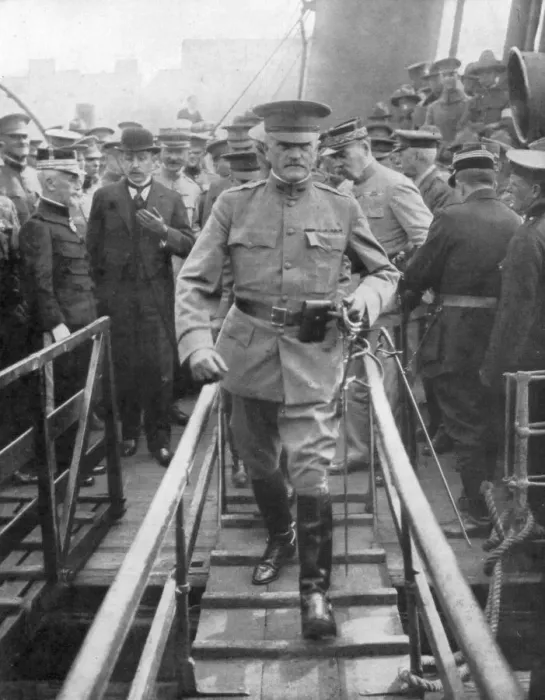 Framed Print : General John Joseph Black Jack Pershing arriving in Boulogne, June 1917, (1926)