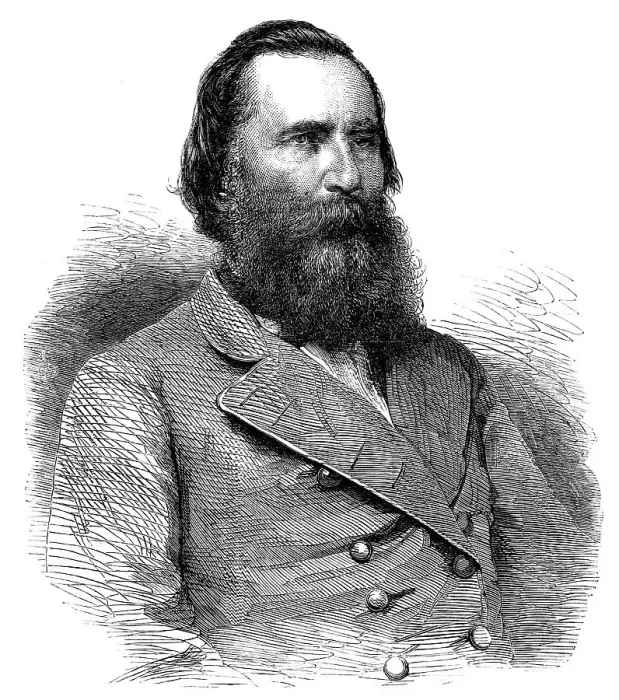 Framed Print : General Longstreet, of the army of the Confederate States of America - from a photograph, 1864. Creator: Unknown Framed Print : General Longstreet, of the army of the Confederate States of America - from a photograph, 1864. Creator: Unknown