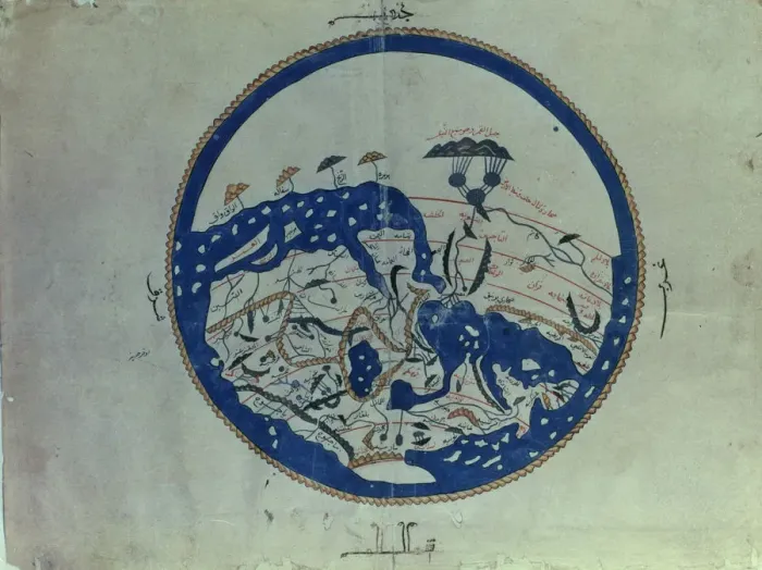 Framed Print : General map of the known world, from the work Manuscript Pocock (Recreation for Framed Print : General map of the known world, from the work Manuscript Pocock (Recreation for