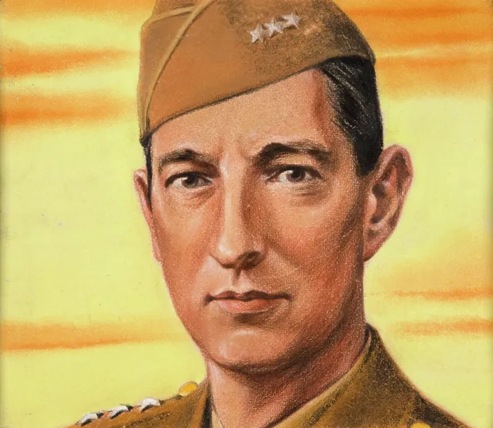 Framed Print : General Mark Clark Artist Tim, c1943. Creators: William Timym, Central Office of Information Framed Print : General Mark Clark Artist Tim, c1943. Creators: William Timym, Central Office of Information