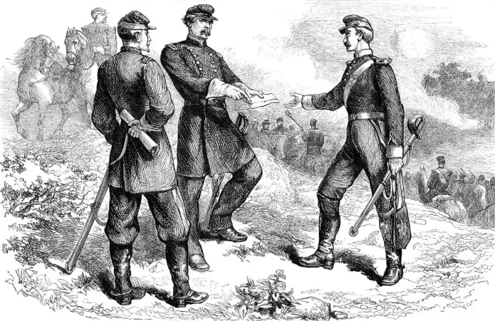 Framed Print : General McClellan at the battle of Antietam, American Civil War, 1862 (c1880) Framed Print : General McClellan at the battle of Antietam, American Civil War, 1862 (c1880)