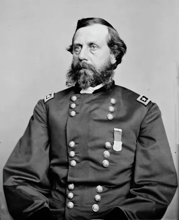 Framed Print : General Orlando Bolivar Willcox, US Army, between 1855 and 1865. Creator: Unknown Framed Print : General Orlando Bolivar Willcox, US Army, between 1855 and 1865. Creator: Unknown