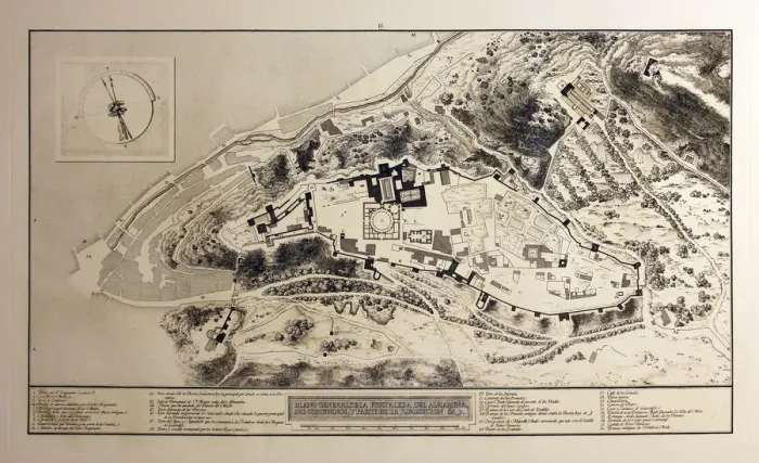 Framed Print : General plan of the Fortress of the Alhambra, 1770 Framed Print : General plan of the Fortress of the Alhambra, 1770