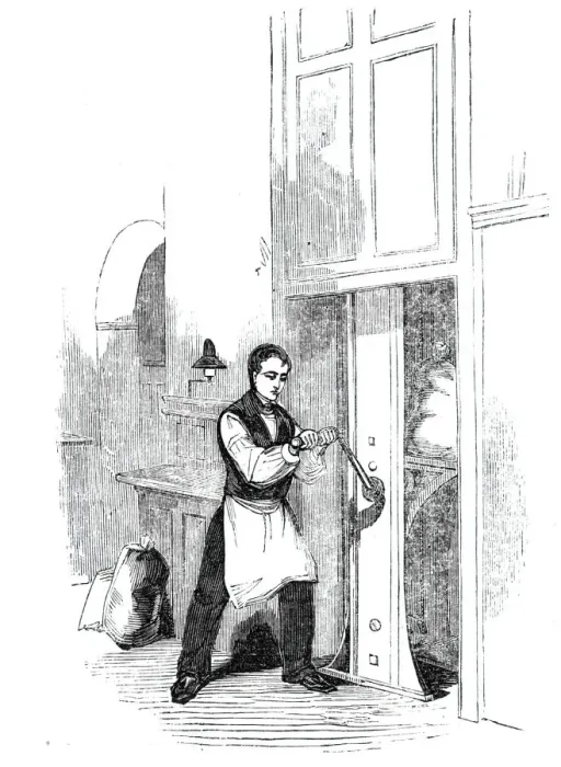 Framed Print : The General Post-Office; Letter-bag hoist, 1844. Creator: Unknown Framed Print : The General Post-Office; Letter-bag hoist, 1844. Creator: Unknown