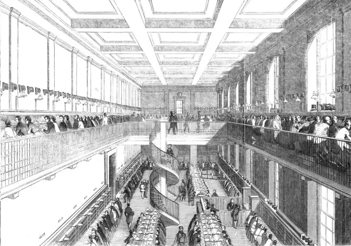 Framed Print : The General Post-Office; The Letter-Carriers Office, 1844. Creator: Unknown Framed Print : The General Post-Office; The Letter-Carriers Office, 1844. Creator: Unknown