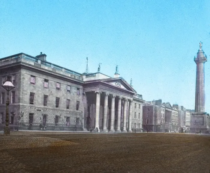 Framed Print : General Post Office and Nelsons Pillar, c1910 Framed Print : General Post Office and Nelsons Pillar, c1910