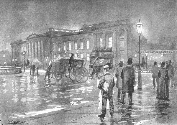 The General Post Office - Night, 1891. Artist: William Luker