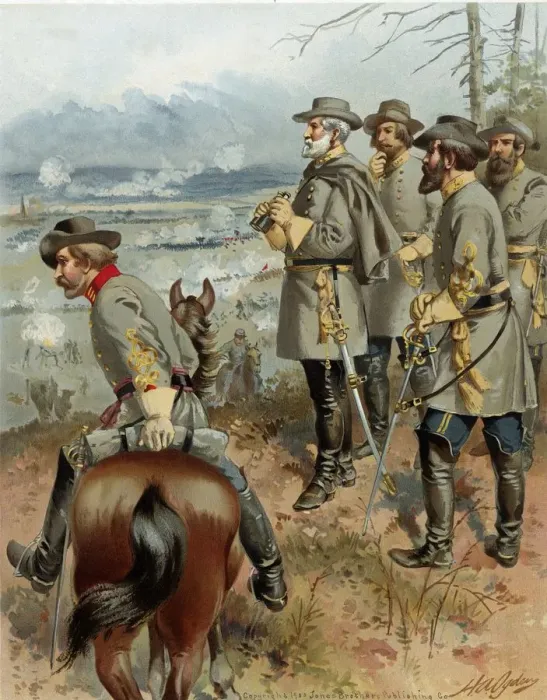 Framed Print : General Robert E Lee at Frediericksburg, 13th December 1862, pub Framed Print : General Robert E Lee at Frediericksburg, 13th December 1862, pub