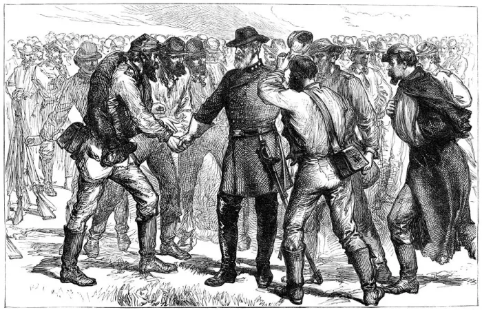 Framed Print : General Robert E Lees farwell to his soldiers, 1865 (c1880) Framed Print : General Robert E Lees farwell to his soldiers, 1865 (c1880)