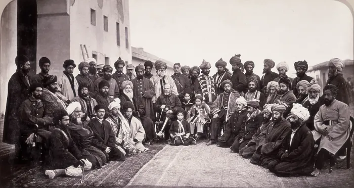 Framed Print : General Roberts and Sirdars of Kabul, Afghanistan, 1879. Creator: John Burke Framed Print : General Roberts and Sirdars of Kabul, Afghanistan, 1879. Creator: John Burke