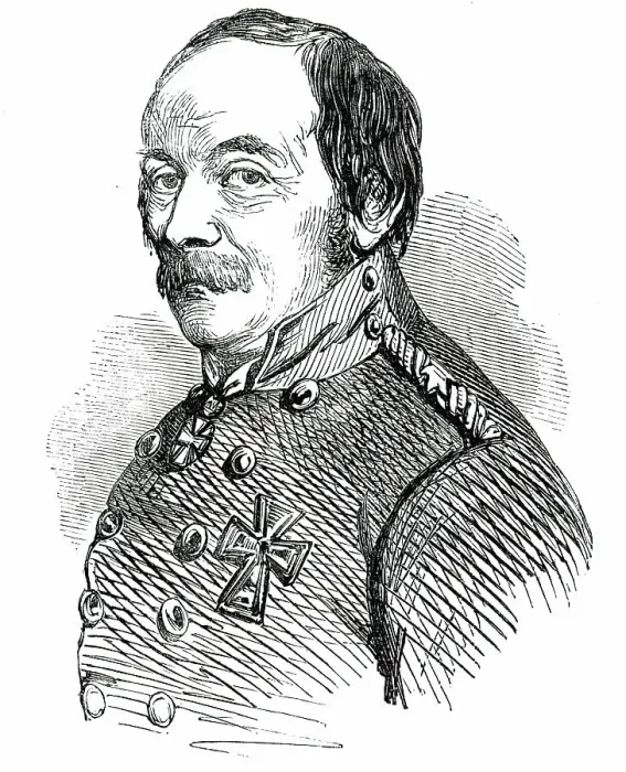 Framed Print : General Schleppegrell, killed in the Battle of Id Tadt [Isted], 1850. Creator: Unknown