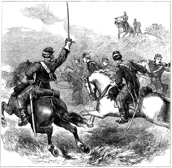Framed Print : General Sheridan at Cedar Creek, Virginia, American Civil War, 1864 (c1880) Framed Print : General Sheridan at Cedar Creek, Virginia, American Civil War, 1864 (c1880)
