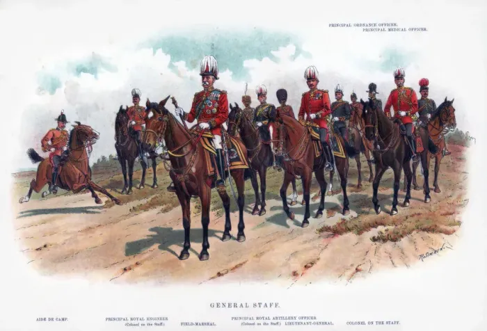 Framed Print : General Staff, 1902. Artist: R Simkin Framed Print : General Staff, 1902. Artist: R Simkin