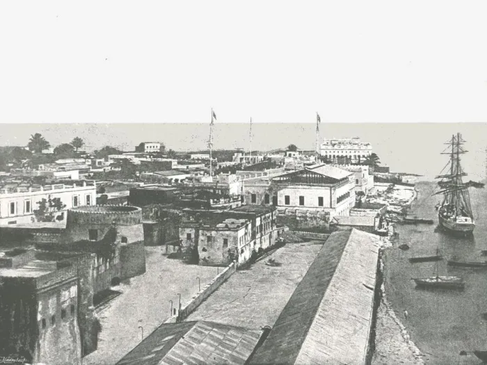 Framed Print : General view of the capital, Zanzibar, 1895. Creator: Unknown Framed Print : General view of the capital, Zanzibar, 1895. Creator: Unknown