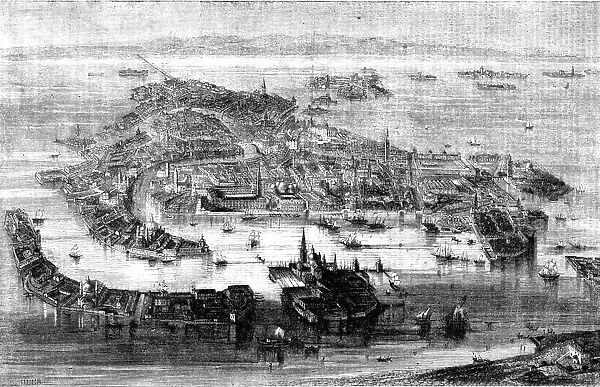 General view of the City of Venice, 1854. Creator: Unknown