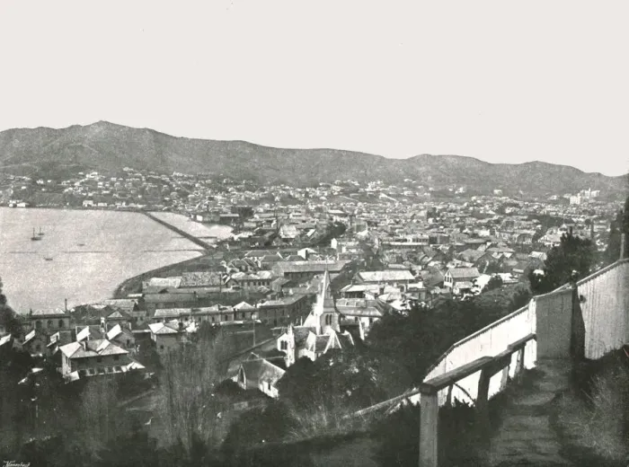 Framed Print : General view of the city, Wellington, New Zealand, 1895. Creator: Unknown Framed Print : General view of the city, Wellington, New Zealand, 1895. Creator: Unknown