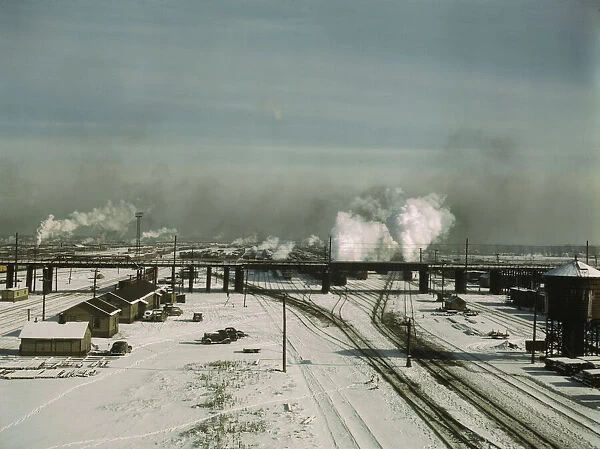 A general view of a classification yard at C & NW RRs Proviso yard, Chicago, Ill. 1942. Creator: Jack Delano