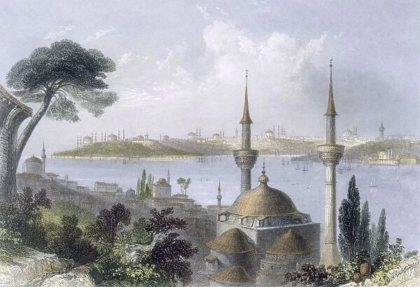 General view of Constantinople from Scutari, c1850. Creator: William Henry Bartlett (1809-54)