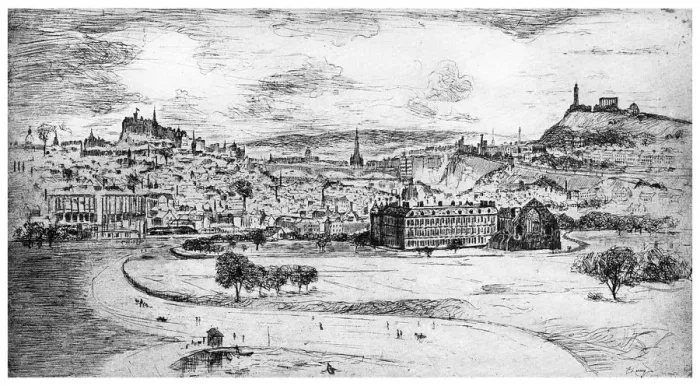 Framed Print : General View of Edinburgh, from Arthurs Seat, 1900 Framed Print : General View of Edinburgh, from Arthurs Seat, 1900